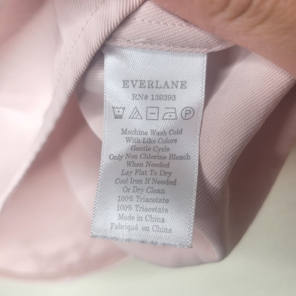 Everlane Japanese GoWeave Light Pink Rose Square Capsule Boxy V-Neck Tee Size 0 - Picture 10 of 12